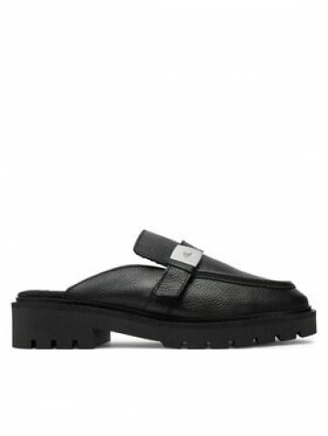 Calvin Klein Jeans Шльопанці Flatform Slipon Mg Lth YW0YW01655 Чорний Calvin Klein Jeans Шльопанці Flatform Slipon Mg Lth YW0YW01655 Чорний
