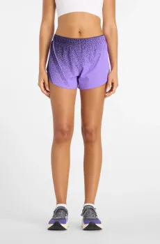 Женские фиолетовые шорты RC Ultra Light Printed Short 3 Фиолетовый XS New Balance WB61R51KEPU