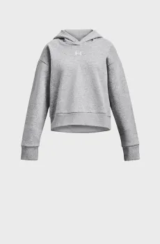 Детское серое худи UA Rival Fleece Crop Hoodie Серый 7 Under Armour 1379517-012
