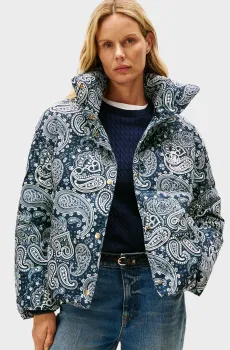 Женская синяя куртка с узором DOWN REG Синий XS Tommy Hilfiger WW0WW47447
