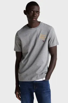 Мужская серая футболка SCRIPT HILFIGER Серый M Tommy Hilfiger MW0MW38334
