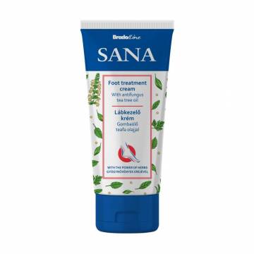Крем для ног Bradoline Sana Foot Treatment Cream с маслом чайного дерева, 100 мл Крем для ног Bradoline Sana Foot Treatment Cream с маслом чайного дерева, 100 мл