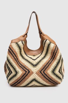 Бежевая сумка-тоут Dua из рафии