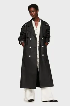 Женский черный тренч OVERSIZED COTTON Черный XS-S Tommy Hilfiger WW0WW40483