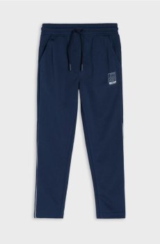 Спортивні джогери зі світловідбивним принтом Active - темно-синій