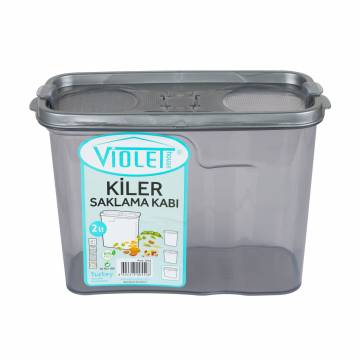 Контейнер для сыпучих продуктов Violet House 0552 Transparent Black, 2 л (0552 Transparent Black) Контейнер для сыпучих продуктов Violet House 0552 Transparent Black, 2 л (0552 Transparent Black)