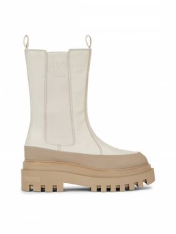 Calvin Klein Jeans Челсі Flatform Chelsea Boot Lth Wn YW0YW01111 Écru Calvin Klein Jeans Челсі Flatform Chelsea Boot Lth Wn YW0YW01111 Écru