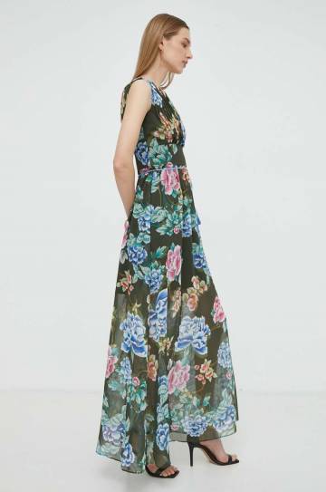 Платье Guess цвет зелёный maxi расклешённая Платье Guess цвет зелёный maxi расклешённая
