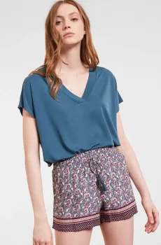 Женская синяя футболка SLOAN Синий L Etam 6528076