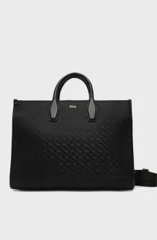 Женская черная сумка с узором Черный ONESIZE BOSS 50552463;001