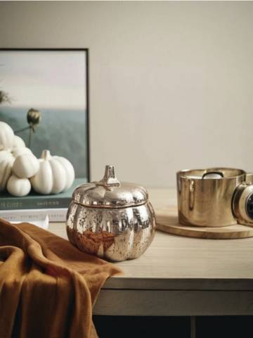 Скляний контейнер для їжі - золотий