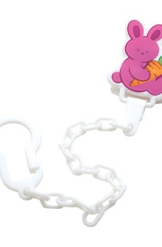 Цепочка для пустышки Lindo Pk 015 на клипсе, розовый