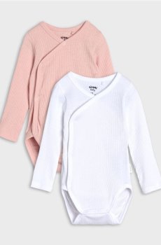 Боді з запахом спереду 2 pack - рожевий