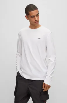 Мужской белый лонгслив Белый XS HUGO 50466159;100