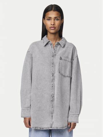Pieces Джинсова сорочка 17150991 Сірий Oversize Pieces Джинсова сорочка 17150991 Сірий Oversize