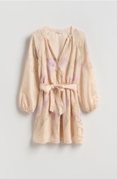 Reserved - Сукня міні з модальним принтом - нюдовий - 154KO-02X