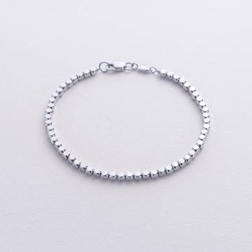 Браслет "Кубики" (белое золото) mini б05463 Браслет "Кубики" (белое золото) mini б05463