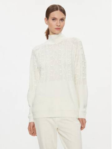 Silvian Heach Светр GPA23251LU Écru Regular Fit Silvian Heach Светр GPA23251LU Écru Regular Fit