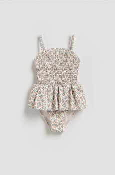 Reserved - Купальник з оборкою - пшеничний - 263IY-12X