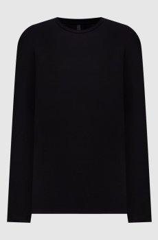 Черный лонгслив из хлопка