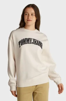 Женский белый свитшот TJW RLX FLORAL VARSITY CREW Белый XS Tommy Jeans DW0DW20172