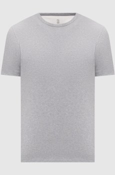 Серая футболка в рубчик