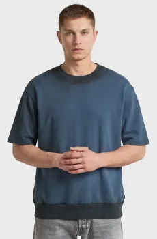 Мужская темно-синяя футболка Sprayed relaxed Синий L G-Star RAW D28844,E553