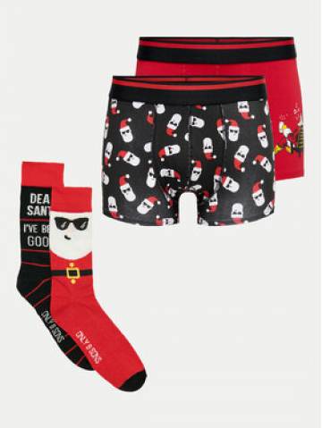 Only & Sons Набір білизни Xmas Box 22030904 Червоний Only & Sons Набір білизни Xmas Box 22030904 Червоний