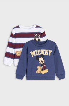 Бавовняні світшоти crewneck 2 pack Mickey Mouse - кремовий