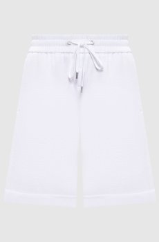 Белые шорты с льном