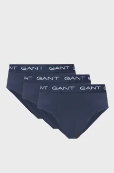 Мужские темно-синие брифы (3 шт) Синий L Gant 900023001