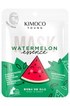Увлажняющая освежающая тканевая маска для лица Kimoco Young Concentrated Essence Sheet Mask, Watermelon, 25 мл