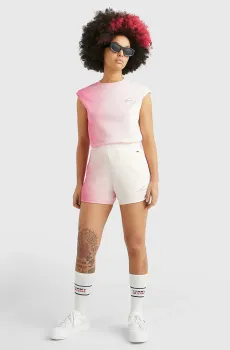 Женские розовые шорты TJW DIP DYE SIGNATURE HWK Розовый L Tommy Jeans DW0DW15382