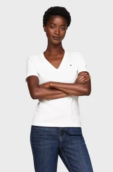 Женская белая футболка NEW SLIM CODY Белый XS Tommy Hilfiger WW0WW40584