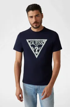 Мужская темно-синяя футболка Синий L Guess M5GI06.I3Z14;G7V2