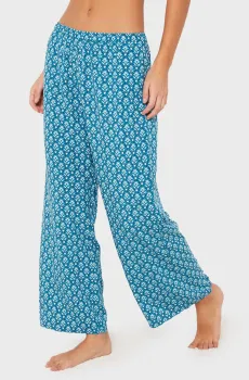 Женские синие брюки с узором 7/8 OLLY Синий S Etam 6545767