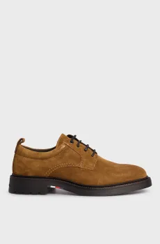 Мужские коричневые замшевые дерби LIGHT HILFIGER LWT SUEDE SHOE Коричневый 44 Tommy Hilfiger FM0FM05088