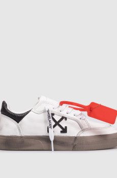 Белые кожаные кроссовки Vulc Low с винтажным эффектом