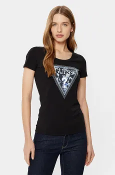 Женская черная футболка Черный XS Guess W5RI00.J1314;JBLK