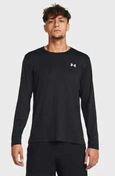 Мужской черный лонгслив UA LAUNCH LONGSLEEVE Черный S Under Armour 1382584-001