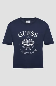 Женская темно-синяя футболка Синий XS Guess V5GI04.I3Z14;A71W