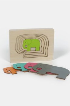 Деревяний пазл - різнобарвний