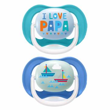 Пустушка Avent Ultra Air I love ортодонтична 2 шт (SCF080/03) Пустушка Avent Ultra Air I love ортодонтична 2 шт (SCF080/03)