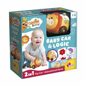 Детская развивающая игрушка LISCIANI Carotina Baby Машинка и головоломка 2 в 1 Львенок, от 1 года, 25.6*8.5*25.9 см (102266) Детская развивающая игрушка LISCIANI Carotina Baby Машинка и головоломка 2 в 1 Львенок, от 1 года, 25.6*8.5*25.9 см (102266)