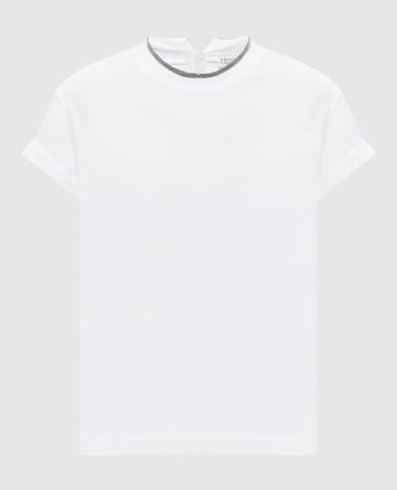 Белый топ с цепочкой мониль