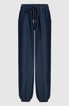 Голубые джоггеры с логотипом