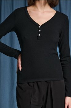 Джемпер з довгим рукавом - чорний