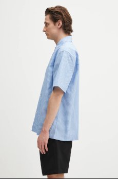 Хлопковая рубашка Norse Projects Mads Poplin Stripe SS