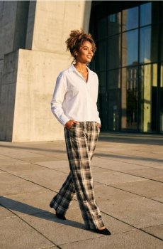 Штани wide leg - різнобарвний