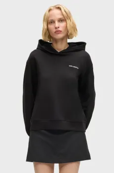 Женское черное худи TAPE Черный XS Karl Lagerfeld B1W20023